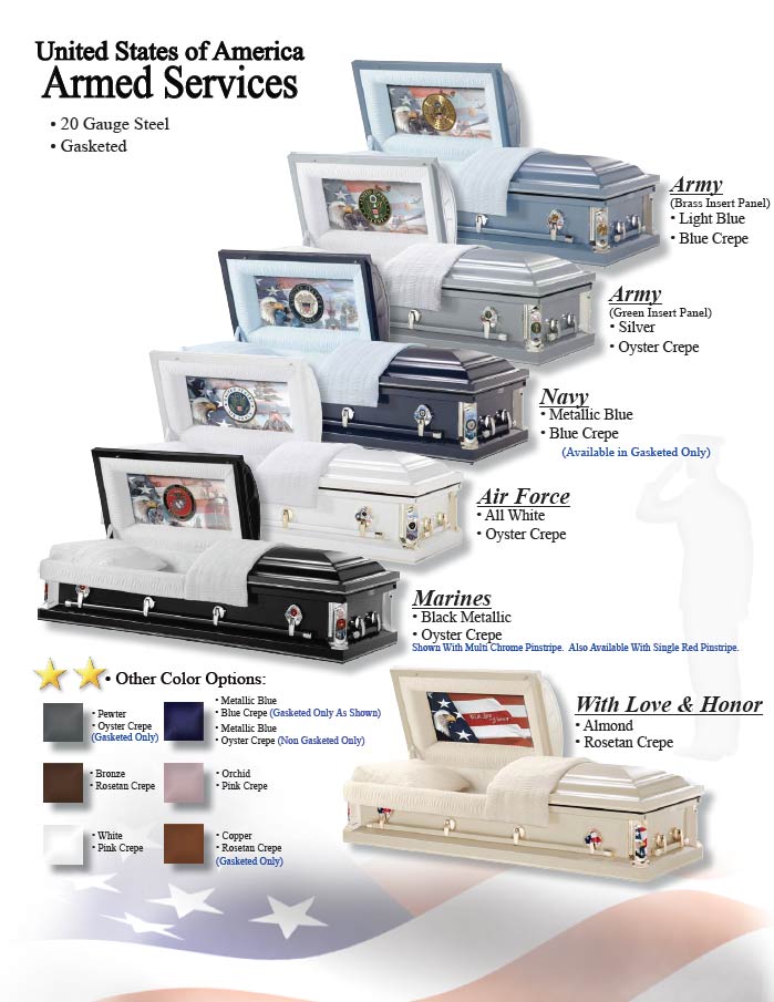OcwiejaRobles Funeral Home Lily Burial Plan Casket Selection
